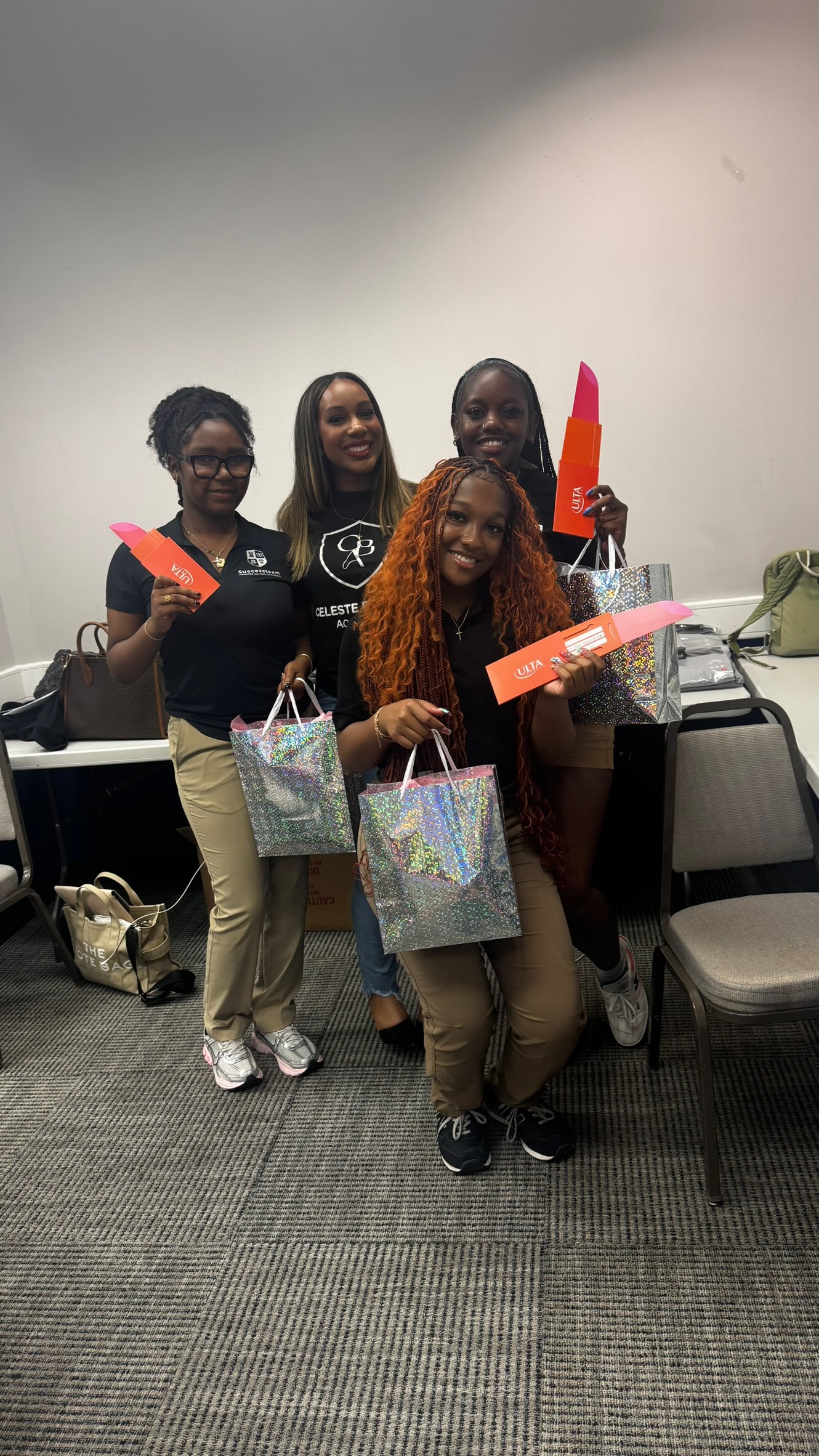 CBA students and staff celebrating an Ulta Beauty industry partnership